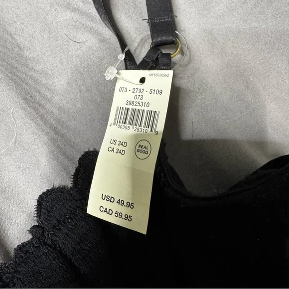 Aerie fancy laced black bra size 34D - Picture 2 of 4